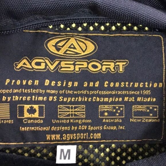 AVG SPORTS MOTORCYCLE RACING BIKER JACKET - Picture 8 of 8